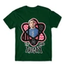 Sötétzöld Agymenők férfi rövid ujjú póló - Atomic Sheldon