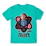 Türkiz Agymenők férfi rövid ujjú póló - Atomic Sheldon