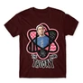 Bordó Agymenők gyerek rövid ujjú póló - Atomic Sheldon