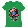 Zöld Agymenők női rövid ujjú póló - Atomic Sheldon