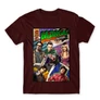 Bordó Agymenők férfi rövid ujjú póló - Bazinga Comics