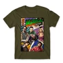 Khaki Agymenők férfi rövid ujjú póló - Bazinga Comics