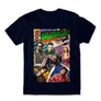 Sötétkék Agymenők férfi rövid ujjú póló - Bazinga Comics