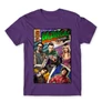 Sötétlila Agymenők férfi rövid ujjú póló - Bazinga Comics
