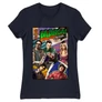 Sötétkék Agymenők női rövid ujjú póló - Bazinga Comics