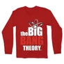 Piros Agymenők férfi hosszú ujjú póló - The Big Bang Theory Logo