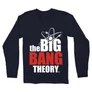 Sötétkék Agymenők férfi hosszú ujjú póló - The Big Bang Theory Logo