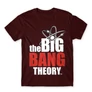 Bordó Agymenők férfi rövid ujjú póló - The Big Bang Theory Logo