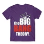 Sötétlila Agymenők férfi rövid ujjú póló - The Big Bang Theory Logo