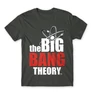 Sötétszürke Agymenők férfi rövid ujjú póló - The Big Bang Theory Logo