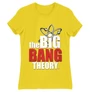Citromsárga Agymenők női rövid ujjú póló - The Big Bang Theory Logo