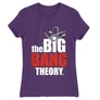 Sötétlila Agymenők női rövid ujjú póló - The Big Bang Theory Logo