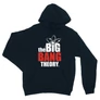 Sötétkék Agymenők unisex kapucnis pulóver - The Big Bang Theory Logo