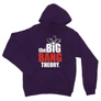 Sötétlila Agymenők unisex kapucnis pulóver - The Big Bang Theory Logo
