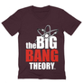 Kép 1/12 - Bordó Agymenők férfi V-nyakú póló - The Big Bang Theory Logo