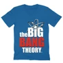 Királykék Agymenők férfi V-nyakú póló - The Big Bang Theory Logo