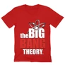 Piros Agymenők férfi V-nyakú póló - The Big Bang Theory Logo