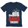 Kép 8/12 - Sötétkék Agymenők férfi V-nyakú póló - The Big Bang Theory Logo