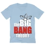 Világoskék Agymenők férfi V-nyakú póló - The Big Bang Theory Logo