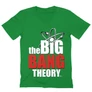 Zöld Agymenők férfi V-nyakú póló - The Big Bang Theory Logo