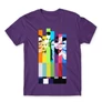 Sötétlila Agymenők férfi rövid ujjú póló - The Big Bang Theory Colors