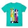 Türkiz Agymenők férfi rövid ujjú póló - The Big Bang Theory Colors