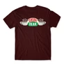 Bordó Jóbarátok férfi rövid ujjú póló - Central Perk Logo