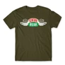 Khaki Jóbarátok férfi rövid ujjú póló - Central Perk Logo