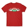 Piros Jóbarátok férfi rövid ujjú póló - Central Perk Logo