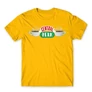 Sárga Jóbarátok férfi rövid ujjú póló - Central Perk Logo