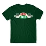 Sötétzöld Jóbarátok férfi rövid ujjú póló - Central Perk Logo