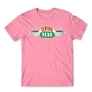 Világos rózsaszín Jóbarátok férfi rövid ujjú póló - Central Perk Logo