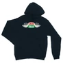 Sötétkék Jóbarátok unisex kapucnis pulóver - Central Perk Logo