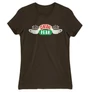 Barna Jóbarátok női rövid ujjú póló - Central Perk Logo