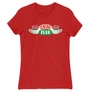 Piros Jóbarátok női rövid ujjú póló - Central Perk Logo