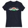 Sötétkék Jóbarátok női rövid ujjú póló - Central Perk Logo