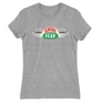 Sportszürke Jóbarátok női rövid ujjú póló - Central Perk Logo