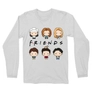 Kép 1/6 - Fehér Jóbarátok férfi hosszú ujjú póló - Friends chibi group