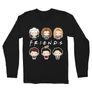 Fekete Jóbarátok férfi hosszú ujjú póló - Friends chibi group