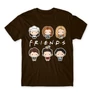 Barna Jóbarátok férfi rövid ujjú póló - Friends chibi group