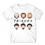 Fehér Jóbarátok férfi rövid ujjú póló - Friends chibi group