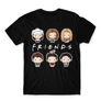 Fekete Jóbarátok férfi rövid ujjú póló - Friends chibi group
