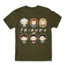Khaki Jóbarátok férfi rövid ujjú póló - Friends chibi group