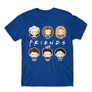 Királykék Jóbarátok férfi rövid ujjú póló - Friends chibi group