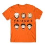 Narancs Jóbarátok férfi rövid ujjú póló - Friends chibi group