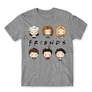 Sportszürke Jóbarátok férfi rövid ujjú póló - Friends chibi group