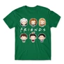 Zöld Jóbarátok férfi rövid ujjú póló - Friends chibi group