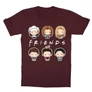 Bordó Jóbarátok gyerek rövid ujjú póló - Friends chibi group