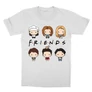 Fehér Jóbarátok gyerek rövid ujjú póló - Friends chibi group