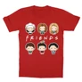 Piros Jóbarátok gyerek rövid ujjú póló - Friends chibi group